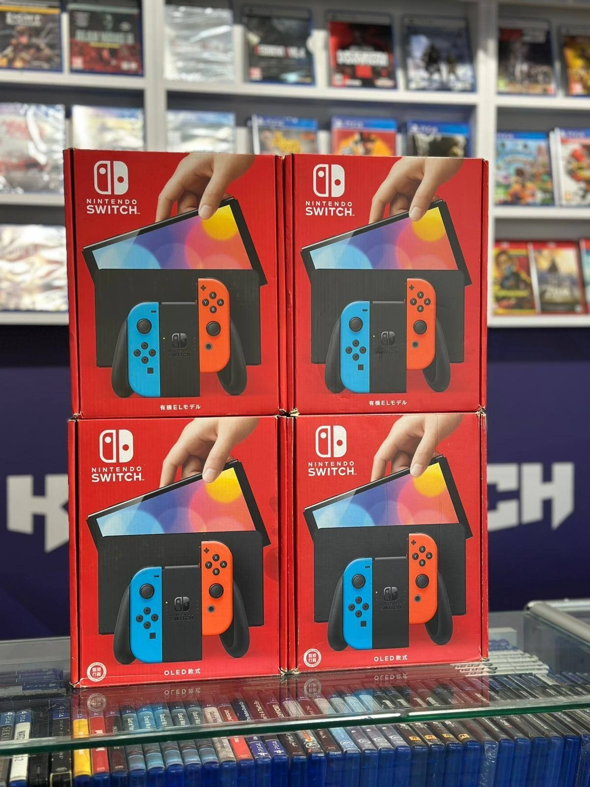 Nintendo Switch OLED Çİpli+256 GB+CFW+ 40 OYUN 2YIL GARANTİLİ