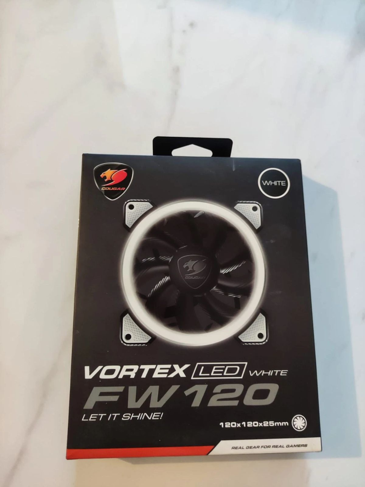 Cougar Vortex FW 120 White/Beyaz LED 120mm Kasa Fanı
