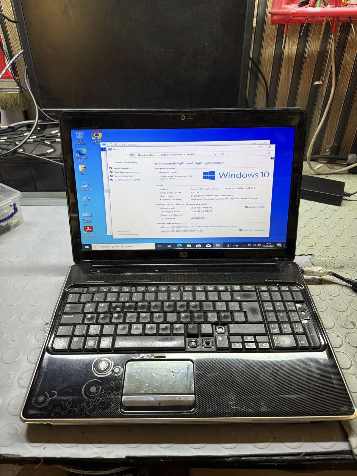 HP PAVİLİON DV6 4GB T4300 LAPTOP NOTEBOOK DİZÜSTÜ OFİS İŞ