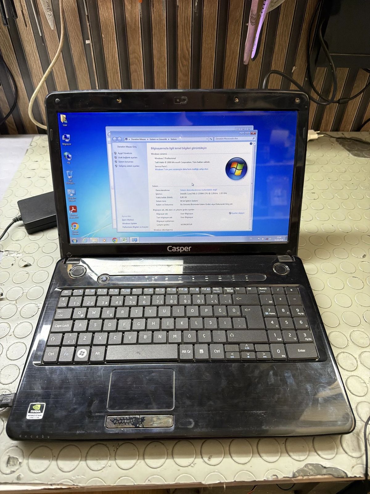 CASPER LAPTOP A15HC İ3-2330M NOTEBOOK DİZÜSTÜ İŞ OFİS