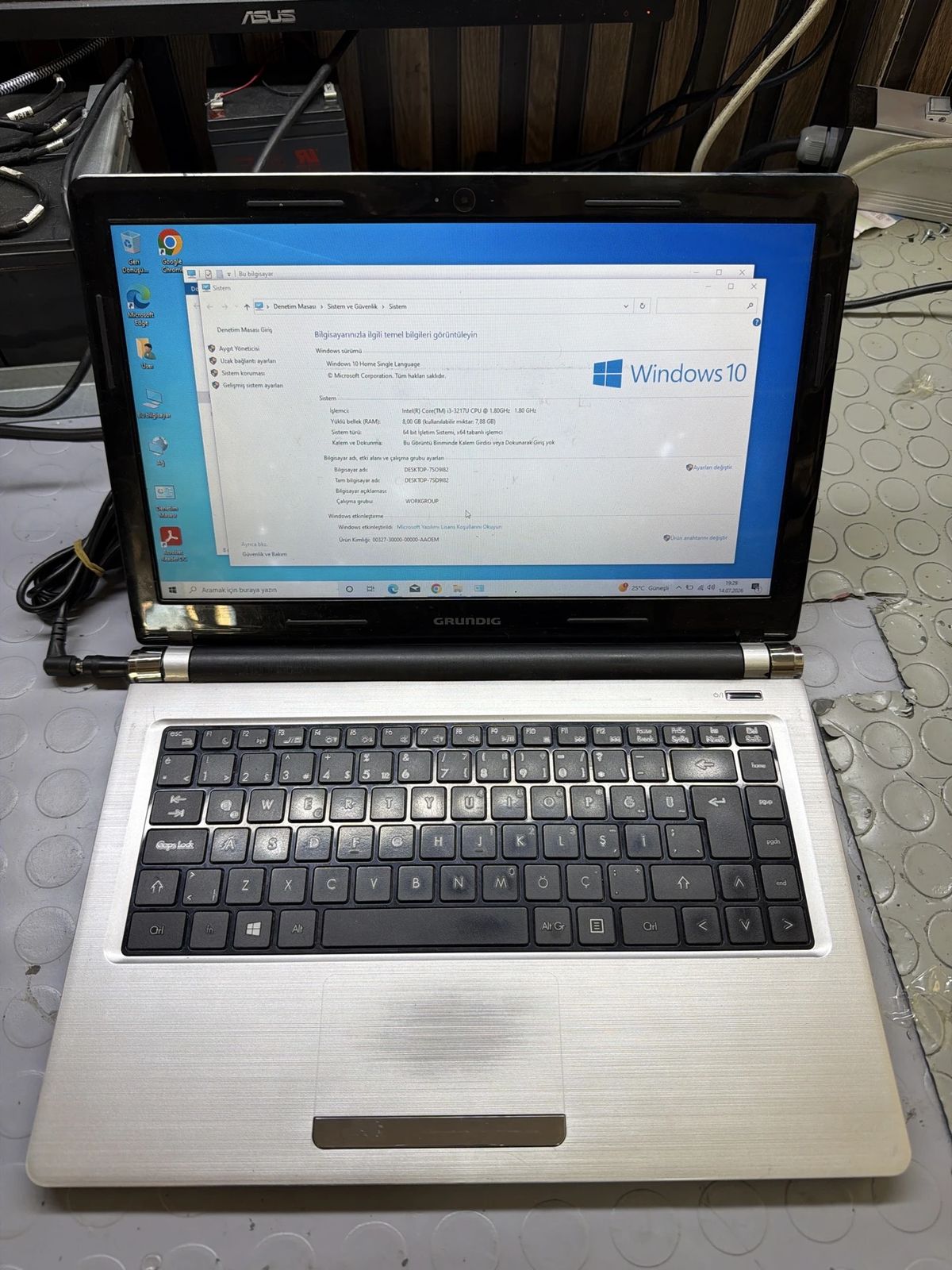 GRUNDİG İ3-3217U 8GB GNB 1460 B2 LAPTOP NOTEBOOK DİZÜSTÜ OFİS İŞ PC