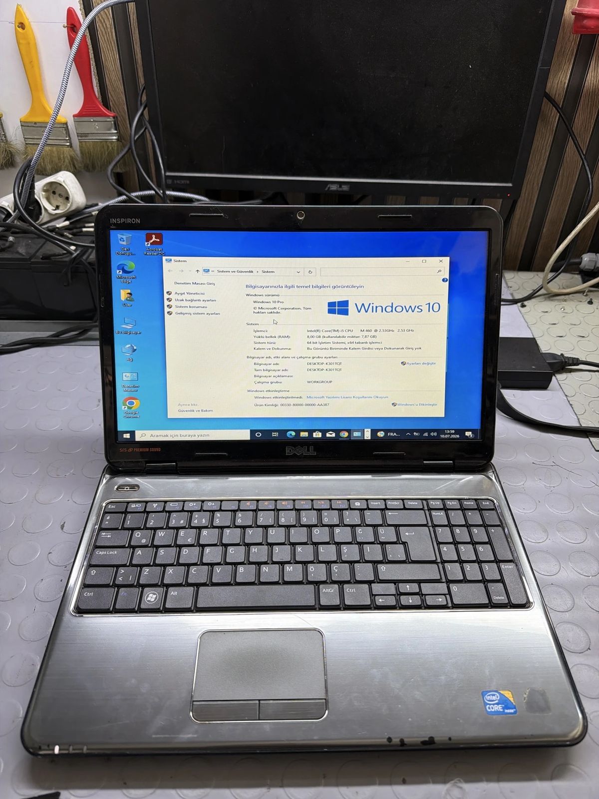 DELL İNSPİRON N5010 İ5-M480 8 GB LAPTOP NOTEBOOK DİZÜSTÜ PC OFİS