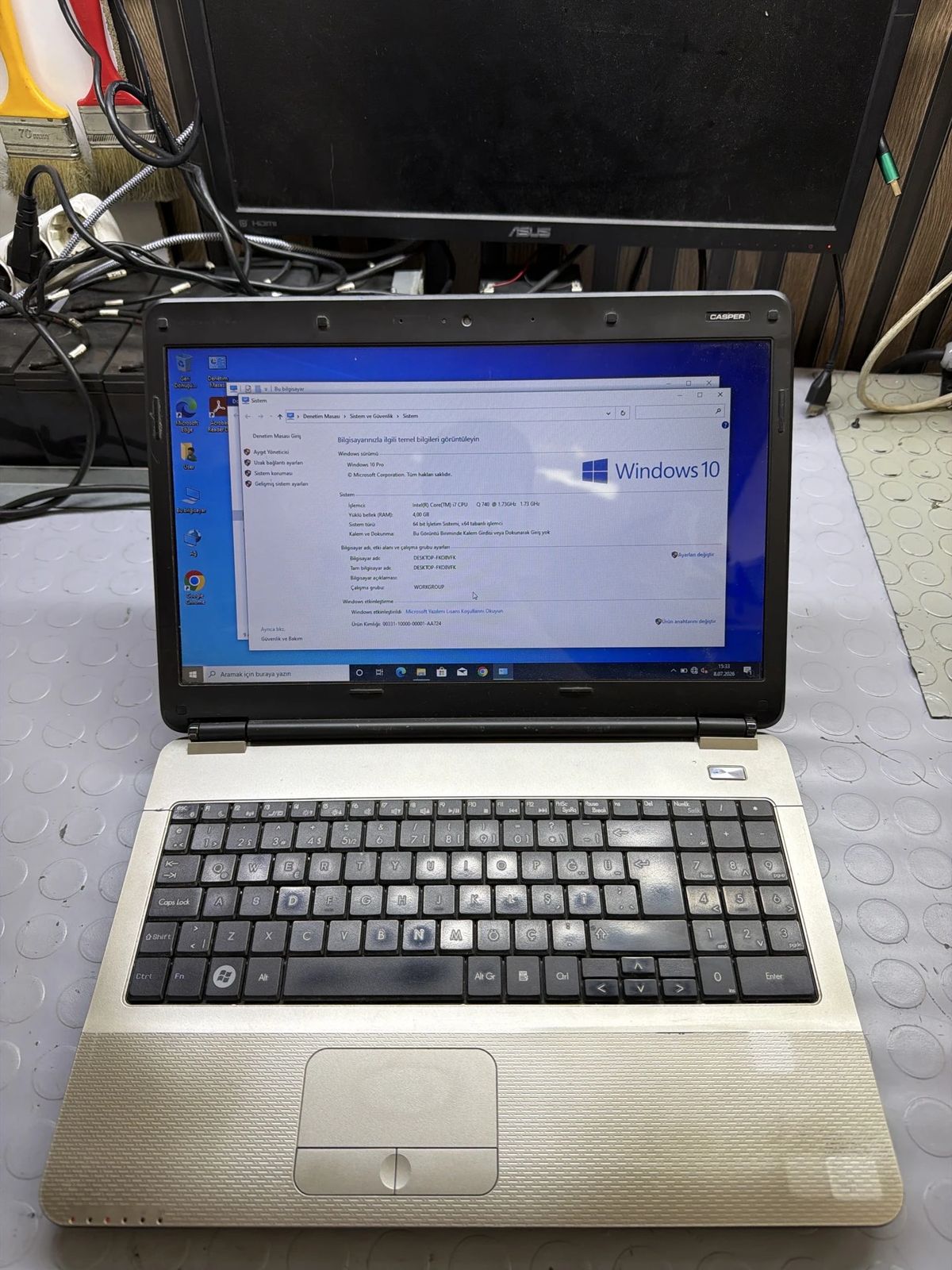 CASPER NİRVANA NB 15.6 İ7-Q740 LAPTOP DİZÜSTÜ OFİS İŞ NOTEBOOK PC
