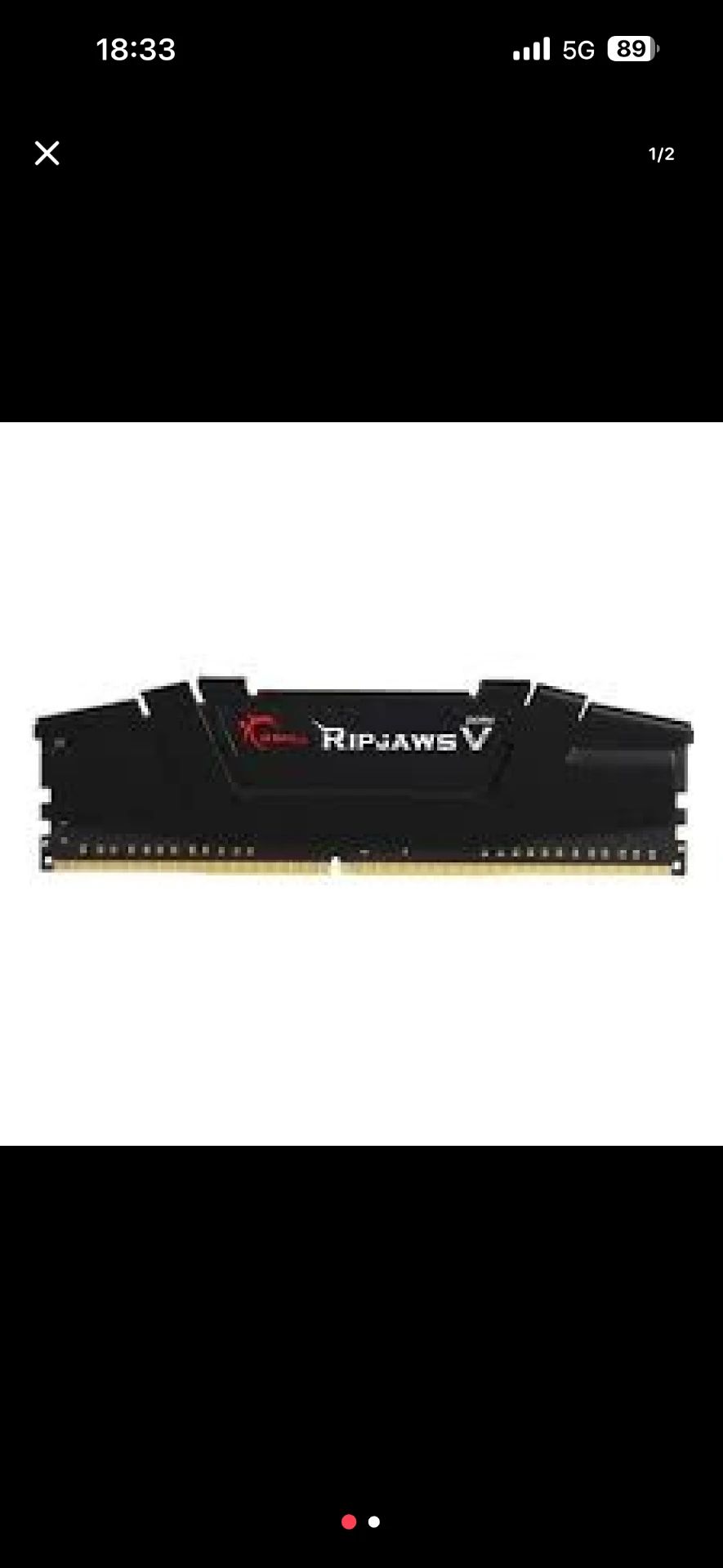 Gskill ripjaws (8x2) ddr4 8 gb 3200mhz ram