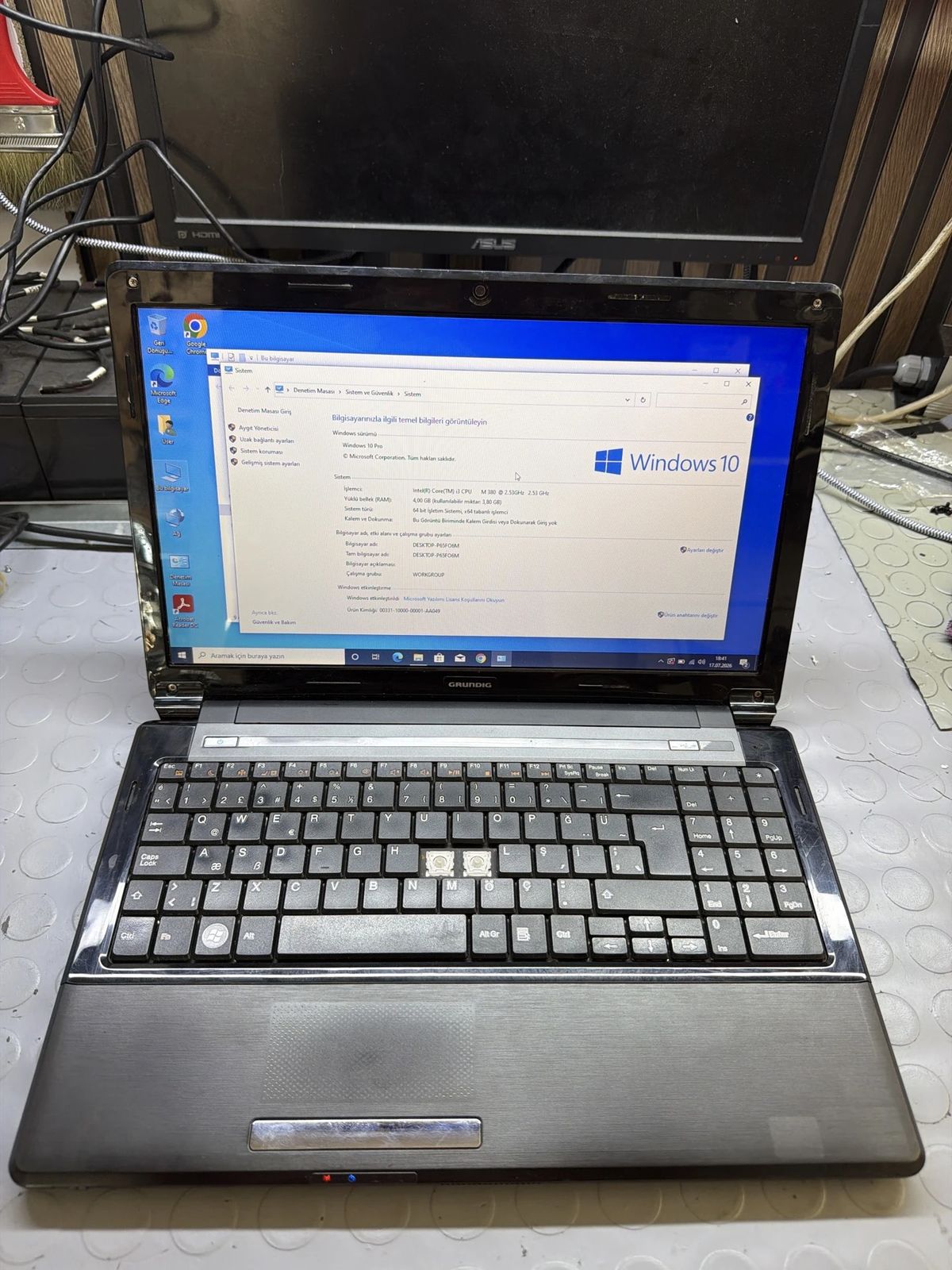 GRUNDİG NBLB3 SERİES İ3 M380 LAPTOP NOTEBOOK DİZÜSTÜ OFİS İŞ
