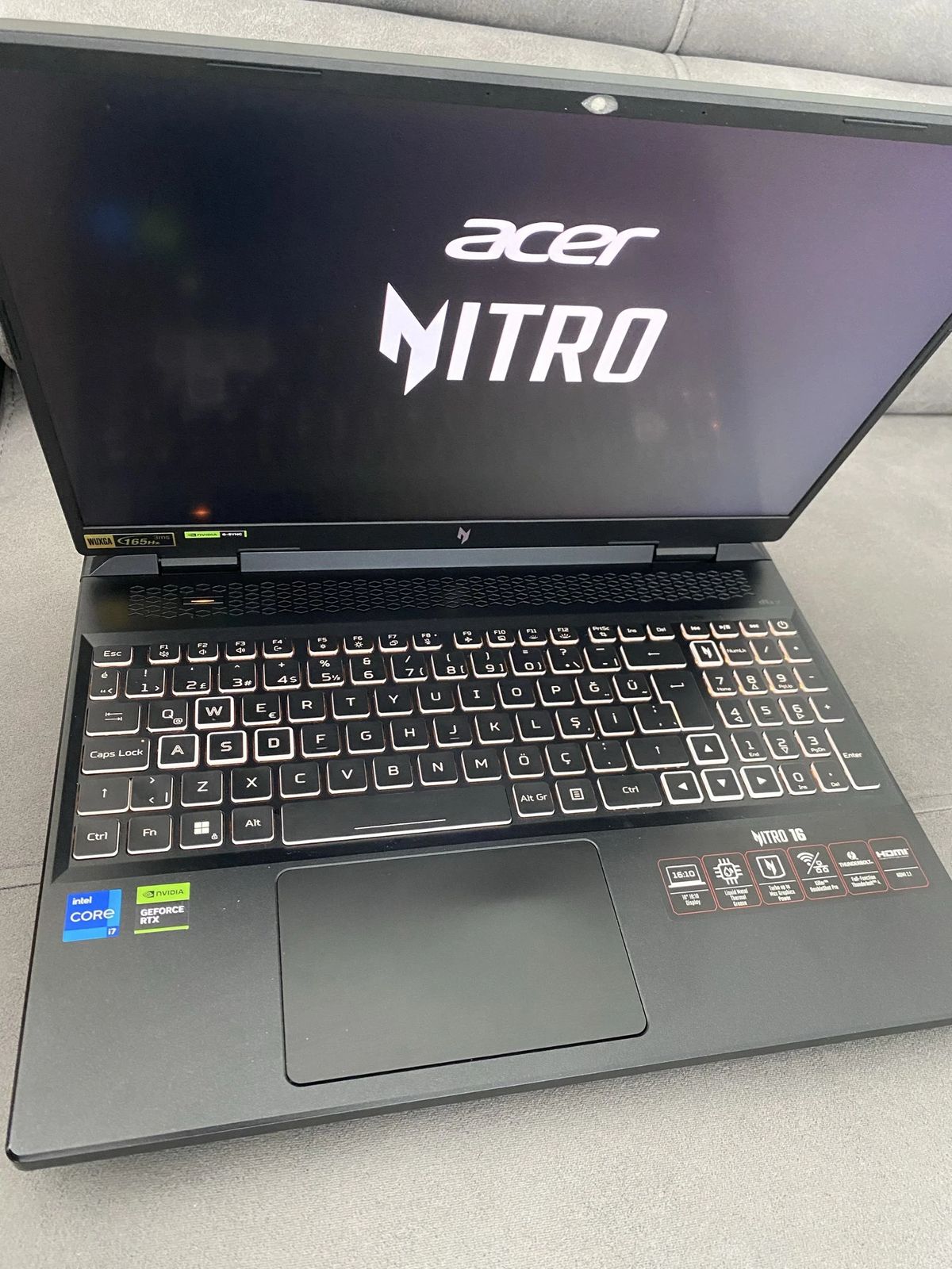 Acer Nitro16 Intel Core i7-13620H 16GB 1TB SSD RTX4050 140W 16" WUXGA IPS 165Hz