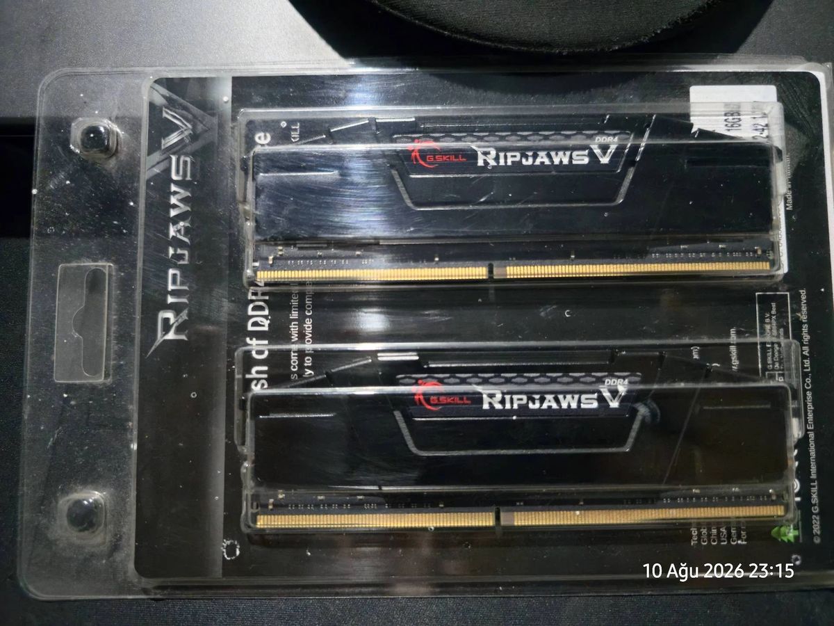 HİÇ KULLANILMADI! G.SKILL Ripjaws V 32GB (2x16) DDR4 3600MHz Kit