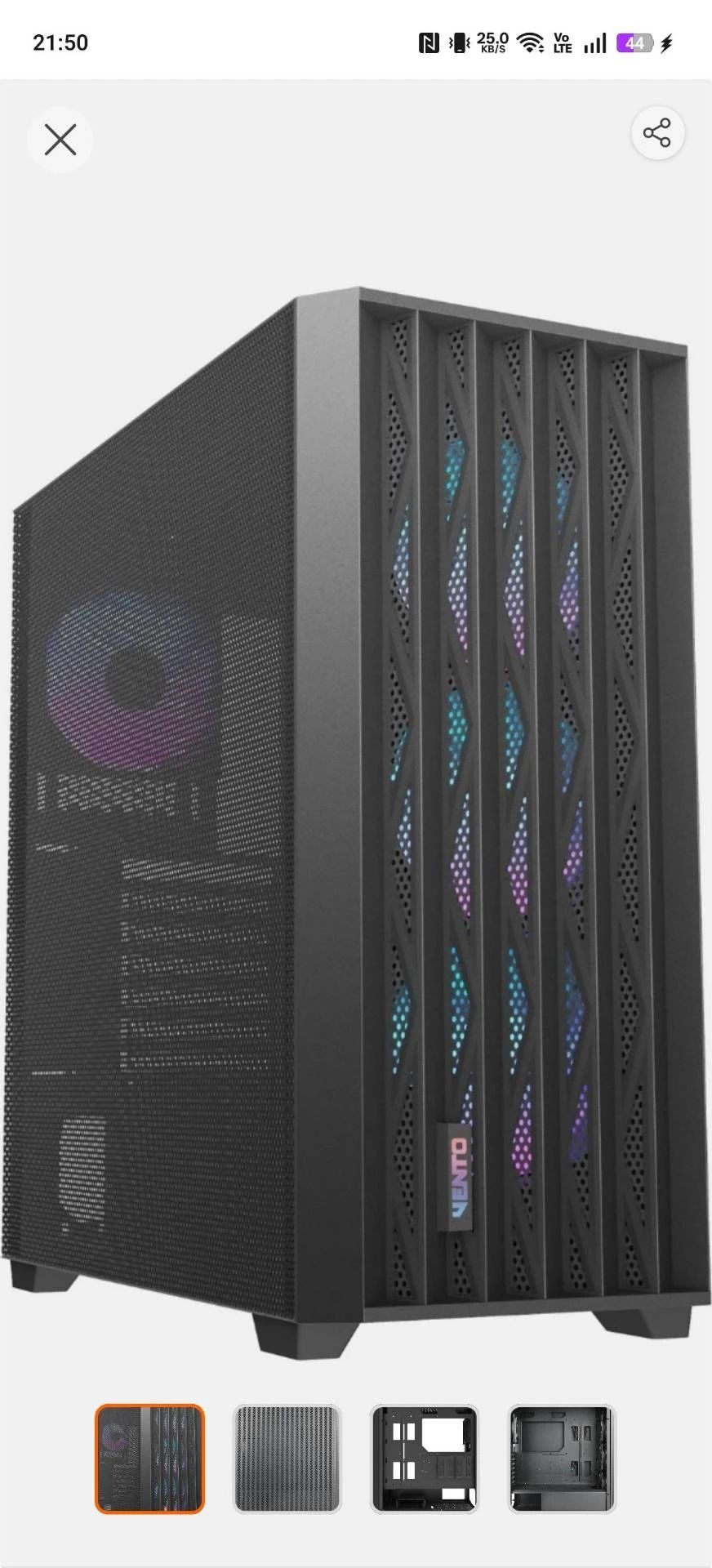 Vento VG4050L mesh kasa + 850W 80+ PSU