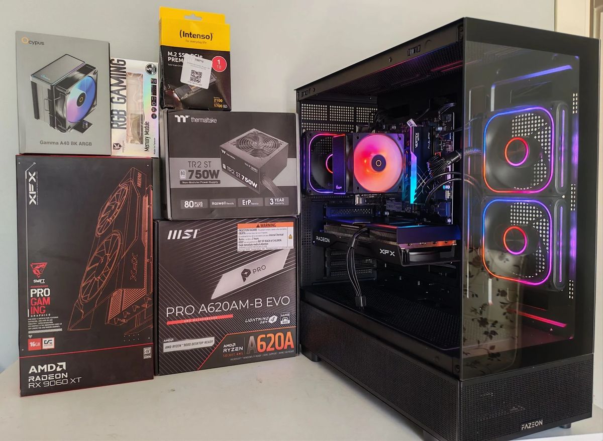 Bilgisayar Oyun Bilgisayarı Gaming PC - Ryzen 5 7500F - RX 9060XT 16GB