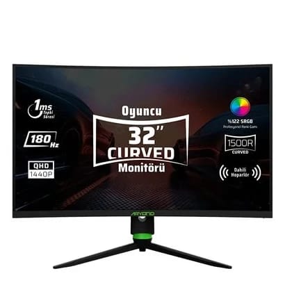 Monster Aryond A32 V2 Curved 180hz 1ms tepkime 2K