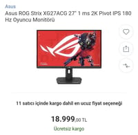 Monitör asus rog strix - görsel 2
