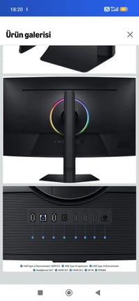 Samsung Odyssey G7, 37'' İNÇ 4K VA 165 Hz 1 ms HDR600 1000R MONİTÖR - görsel 2