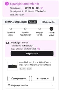 ASUS ROG STRIX SCOPE RX RED SWITCH KLAVYE - görsel 7