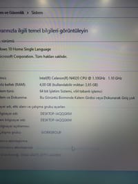 LENOVO İDEAPAD N4020 4GB LAPTOP NOTEBOOK DİZÜSTÜ OFİS İŞ 15IGL7 - görsel 3